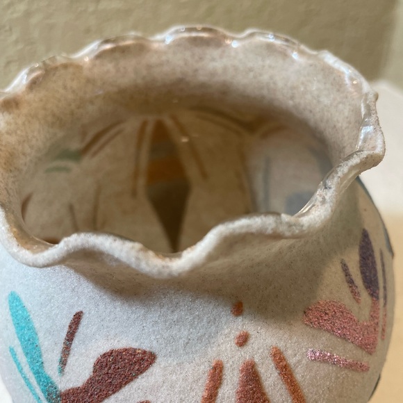 Navajo-Bingo Smith signed Sand Art Vase - Picture 5 of 7